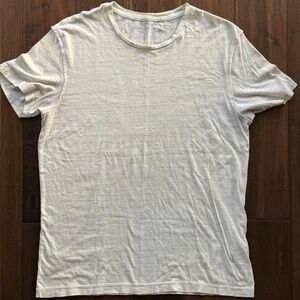 AllSaints Lidake SS Crew T-Shirt Men’s Small Off-White Slub Cotton Tee